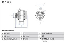 Alternator Generator Lima BOSCH 0 986 048 781 +124,16€ kaucja dla FIAT OPEL na sprzedaż  Wysyłka do Poland