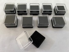 10 caixas de tampa transparente/vitrine com almofada de espuma 1,25” gema~anel~brinco~pino comprar usado 10 caixas de tampa transparente/vitrine com almofada de espuma 1,25” gema~anel~brinco~pino comprar usado  Enviando para Brazil