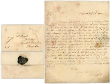 1812 letter wingfield for sale  LONDON