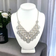 Novo Colar Declaração Boutique Tom Prata Brilhos Moda Feminina 1U comprar usado  Enviando para Brazil