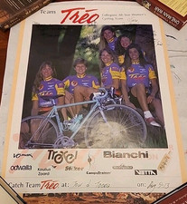 Antigo 1995 Team Treo Pôster Feminino de Equipe de Ciclismo de Estrada (18x24) Assinado, Tour de Toona comprar usado  Enviando para Brazil