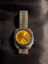 Usado, Seiko Men's Pepsi Pogue Automatic Watch Yellow Dial, Model 6139-6005 comprar usado  Enviando para Brazil