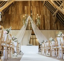 White sheer organza for sale  CHELTENHAM
