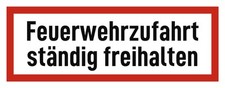 Feuerwehrzufahrt ständig frei gebraucht kaufen  Deutschland