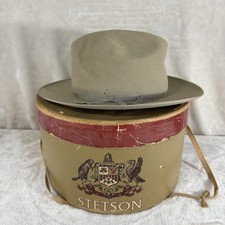 Usado, Chapéu de caubói de feltro Stetson Beaver antigo com caixa original comprar usado Usado, Chapéu de caubói de feltro Stetson Beaver antigo com caixa original comprar usado  Enviando para Brazil
