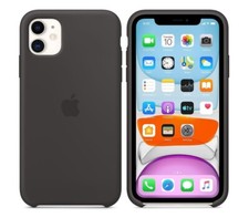 Oryginalne silikonowe etui Apple iPhone 11 MWVU2ZM/A czarne na sprzedaż  Wysyłka do Poland