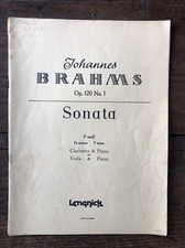 Brahms sonata for sale  WORCESTER