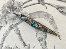 Jolie Broche ancienne fantaisie en métal - pierre verte - Art nouveau - bijoux comprar usado  Enviando para Brazil
