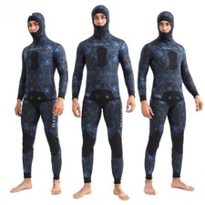 Fato de mergulho masculino de neoprene 1,5 mm pesca submarina camuflagem camuflagem com capuz novo comprar usado  Enviando para Brazil