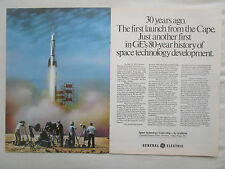 4-7/1980 PUB GENERAL ELECTRIC BUMPER 8 ROCKET CAPE CANAVERAL SPACE ORIGINAL AD, usado comprar usado  Enviando para Brazil