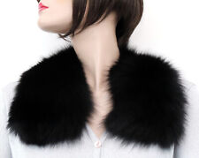 Piel Bufanda Bubi Cuello Zorro Azul Piel Esquina Abrigo Capa Chaqueta Negro comprar usado  Enviando para Brazil