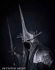 Fantasia Cosplay Senhor dos Anéis O Rei Bruxo de Angmar Dark Nazgul Terno Completo, usado comprar usado  Enviando para Brazil