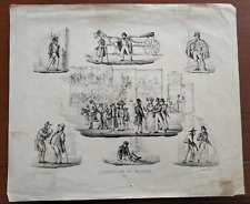 1840 litografia franke usato  Roma