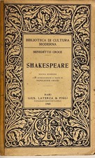Shakespeare benedetto croce usato  Solferino