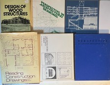 Lot Of 5 Architecture Books Design of Wood Structures Perspective Construction comprar usado  Enviando para Brazil