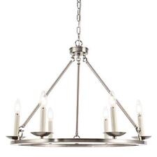 6 light nickel chandelier for sale  USA