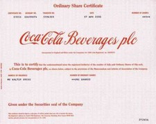 COCA COLA Beverages Plc April 2000 Wakefield Yorks GB Atlanta Delaware USA DEKO, usado comprar usado  Enviando para Brazil