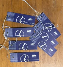 LOT Polish Airlines zestaw 7 metek bagażowych nowy styl na sprzedaż  PL