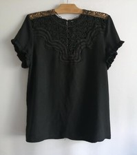 Blouse noire dentelle d'occasion  Bourg-de-Thizy