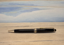 Caneta esferográfica Montblanc Meisterstuck preta com acabamento dourado clássica 164 comprar usado  Enviando para Brazil
