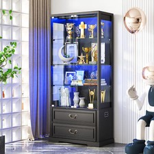 Display cabinet glass for sale  Walnut