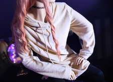 Kuscheliges hoodiekleid cremef gebraucht kaufen  Bennewitz