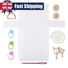 Malla Hágalo Usted Mismo Materiales Universal Tejido Crochet Bolsas Kit Malla Plástico Marco Hoja segunda mano  Embacar hacia Mexico
