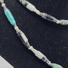 Colar de contas de papel reciclado feito à mão dez mil aldeias 30 polegadas comprar usado  Enviando para Brazil