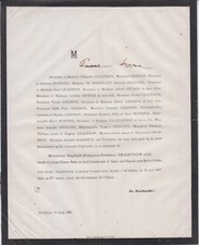 1867 death announcement d'occasion  Expédié en Belgium