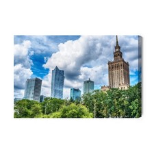 Obraz na płótnie Warszawa Skyline Nowoczesna architektura  Premium Canvas na sprzedaż  PL