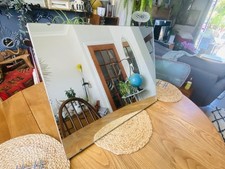 Mirror vintage frameless for sale  PADSTOW