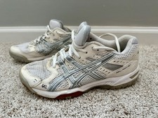 Tênis de quadra ASICS Gel Rocket B257N feminino tamanho 7 branco prata vôlei indoor comprar usado  Enviando para Brazil