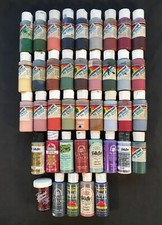 Lote de 40 frascos de tinta acrílica para artesanato Delta Ceramcoat e outros comprar usado  Enviando para Brazil