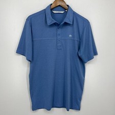 Camisa polo masculina de golfe Travis Mathew tamanho M azul logotipo sólido manga curta comprar usado  Enviando para Brazil