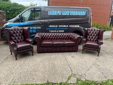 Oxblood red leather for sale  BOLTON
