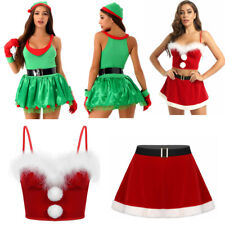 Usado, Fantasia feminina cosplay Natal palco show roupa flanela sexy Papai Noel roupas comprar usado  Enviando para Brazil