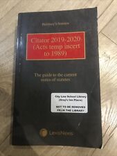 Halsbury statutes citator for sale  WEST DRAYTON