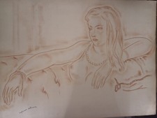 Dessin fusain 77x57 d'occasion  Cannes