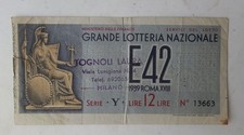 Biglietto lotteria nazionale usato  Monza