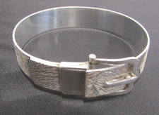 vintage silver buckle bangle for sale  COLCHESTER