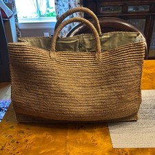 Straw woven tote for sale  Newton Highlands