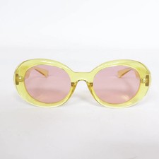 Używany, Polaroid, okulary przeciwsłoneczne, okrągłe, żółte, damskie #DD6 na sprzedaż  PL