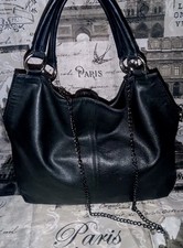 Usado, LG FIRENZE couro italiano genuíno. Bolsa tiracolo preta Hobo corrente GRT❤️ comprar usado  Enviando para Brazil