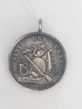  Unikalny Niemiecki  medal strzelecki   "Einig  Und  Treu"  z 1869 r. srebro na sprzedaż  PL
