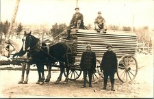 Cartão postal RPPC carroça de madeira Chippewa Dam construção Cornell WI 1912 UNP D5 comprar usado  Enviando para Brazil