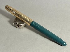 CANETA TINTEIRO AEROMÉTRICA PARKER 51 AZUL CLARO - TAMPA DOURADA - RESTAURADA (BFP391), usado comprar usado  Enviando para Brazil