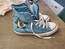 Tênis Converse Chuck Taylor All Star azul cano alto personalizado masculino 5 / feminino 7 comprar usado  Enviando para Brazil