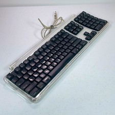 Apple Pro prata/preto/claro M7803 teclado USB MAC, com fio, 2000 testado funcionando comprar usado  Enviando para Brazil