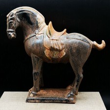 Usado, Colecionável estátua chinesa da riqueza do zodíaco cavalo de guerra cerâmica Sancai da dinastia Tang 8,1" comprar usado  Enviando para Brazil