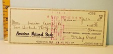 1975 Stan Musial cheque pessoal assinado pelo próprio homem AMEX comprar usado  Enviando para Brazil